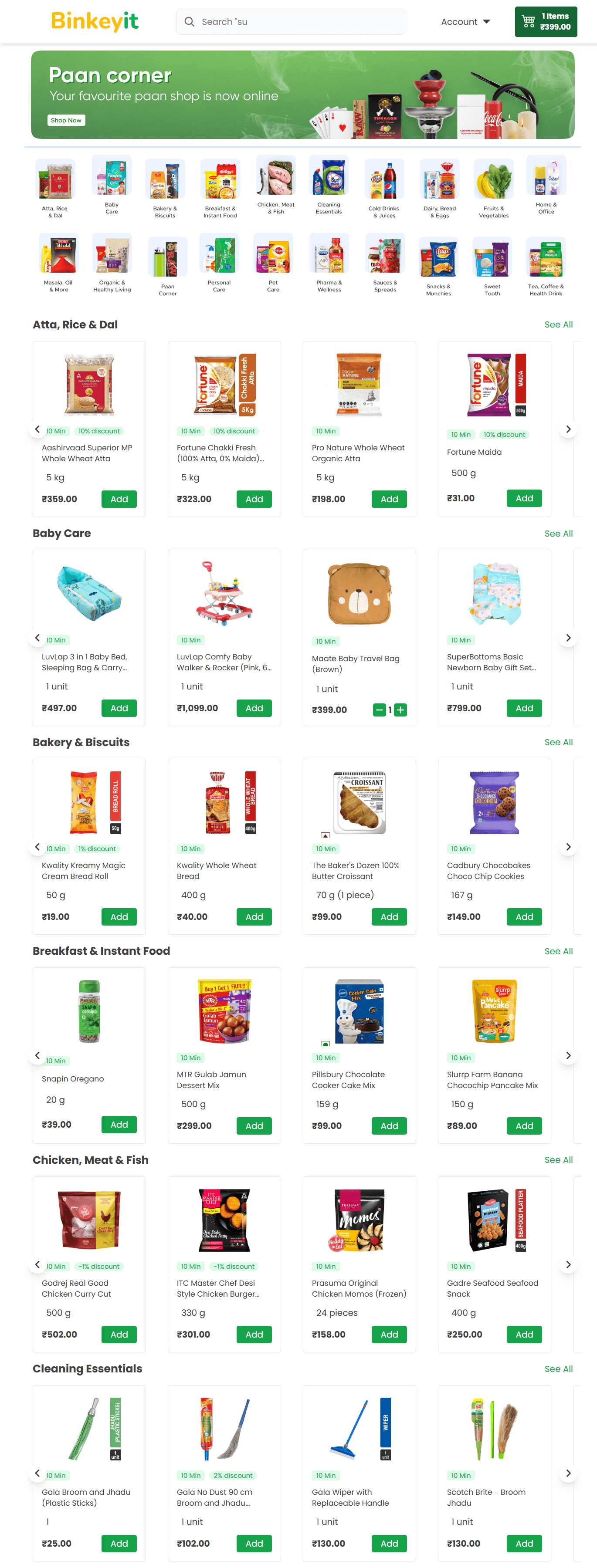 Binkeyit – Blinkit Clone (Grocery App)